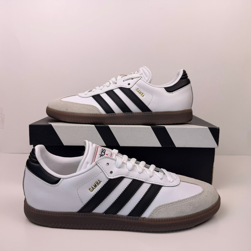 Adidas Samba Indoor Soccer Shoes Men's Size 9.5 White/Black/Brown IH6001